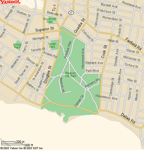 Map of Beacon Hill Park